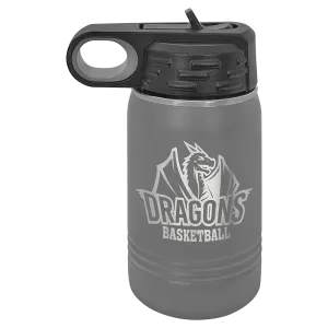 12oz Dark Gray Water Bottles