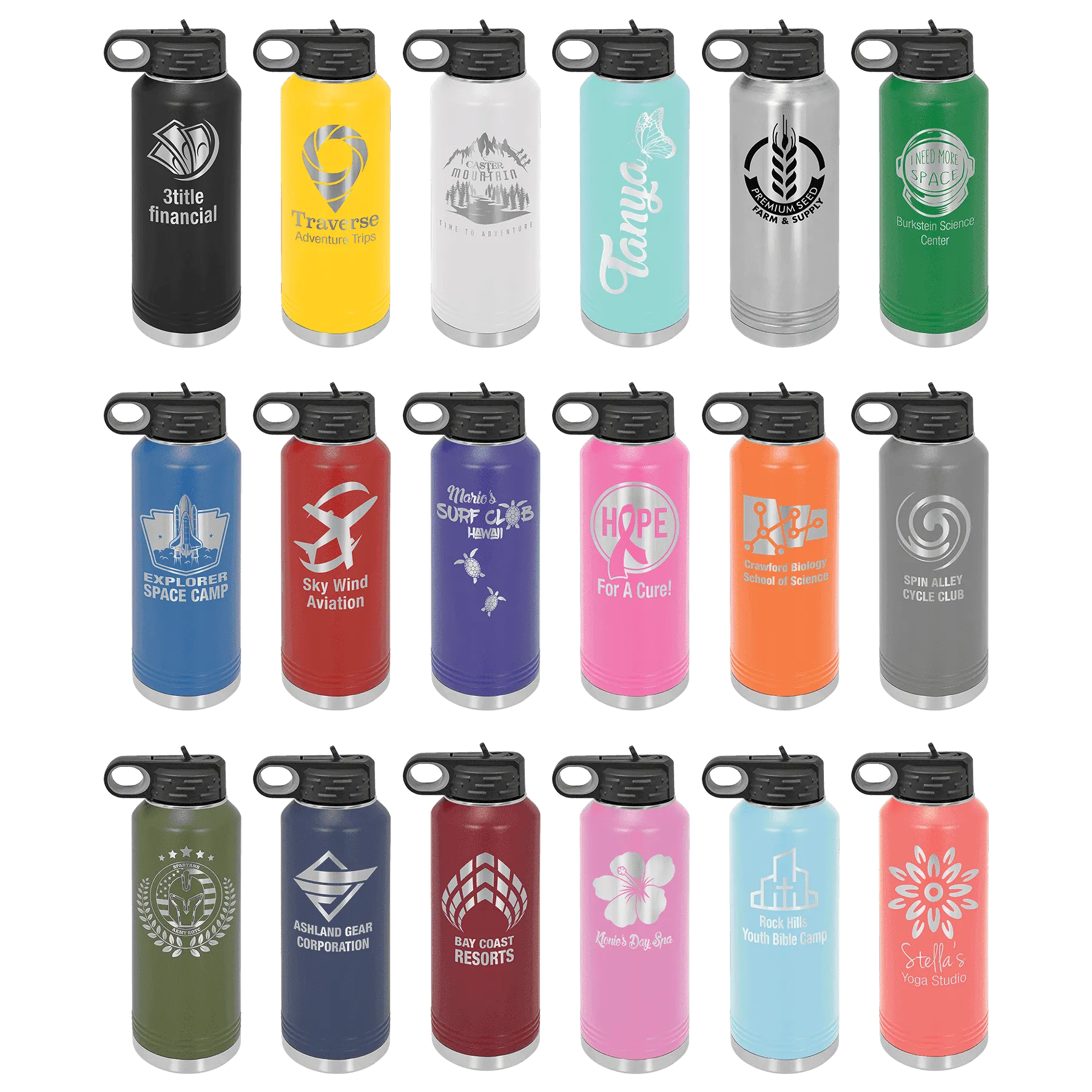 40oz Coral Water Bottles