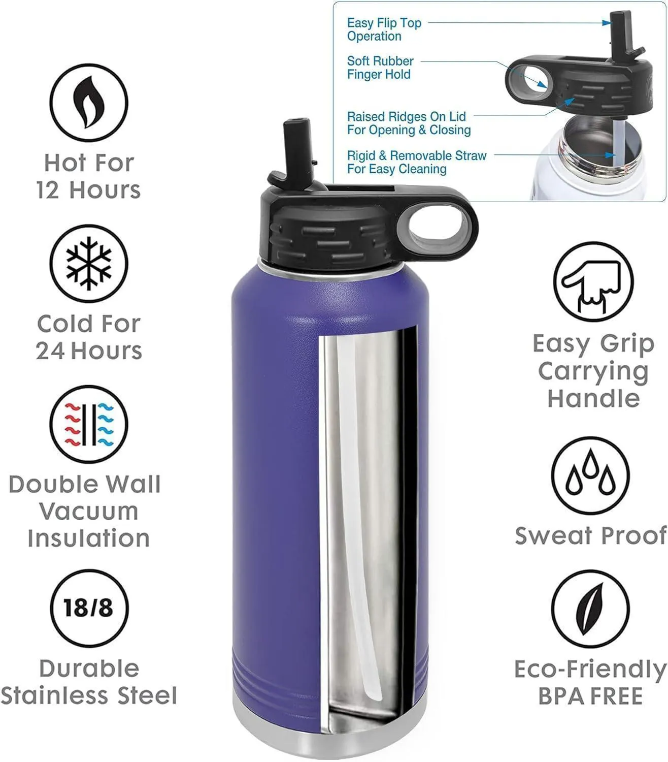 40oz Coral Water Bottles