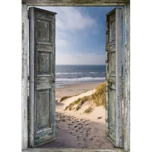 5D DIY Full Square Drill Diamond Painting Scenery - Doorway to the beach -3D Mosaic