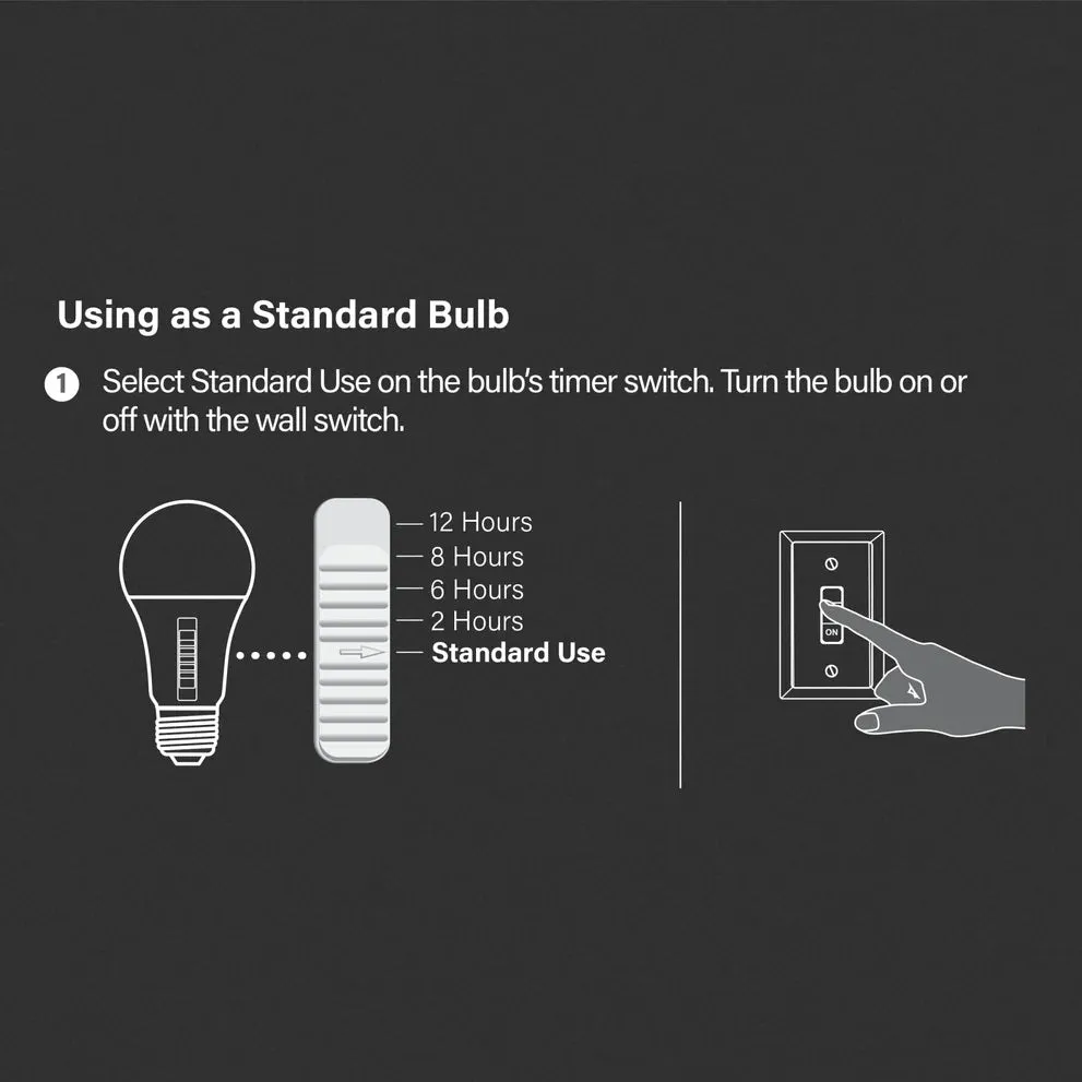 60W Color Selectable LED Light Bulb with Automatic Timer OM602CCTCATIMER