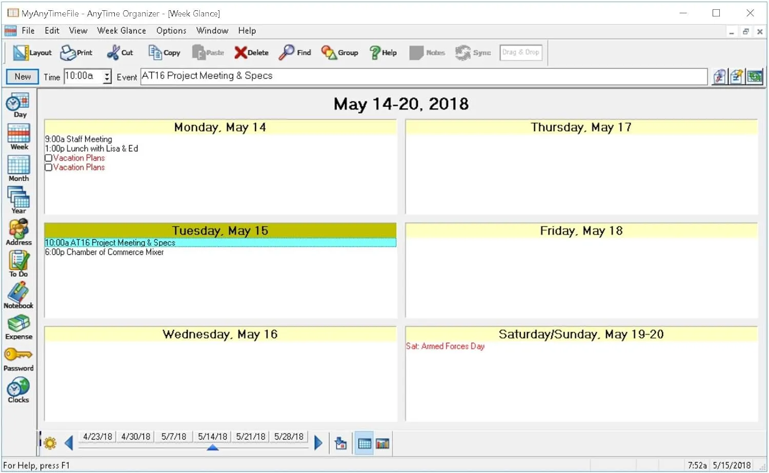 AnyTime Organizer Deluxe 16 - Organize Your Calendar, To-Dos and Contacts!