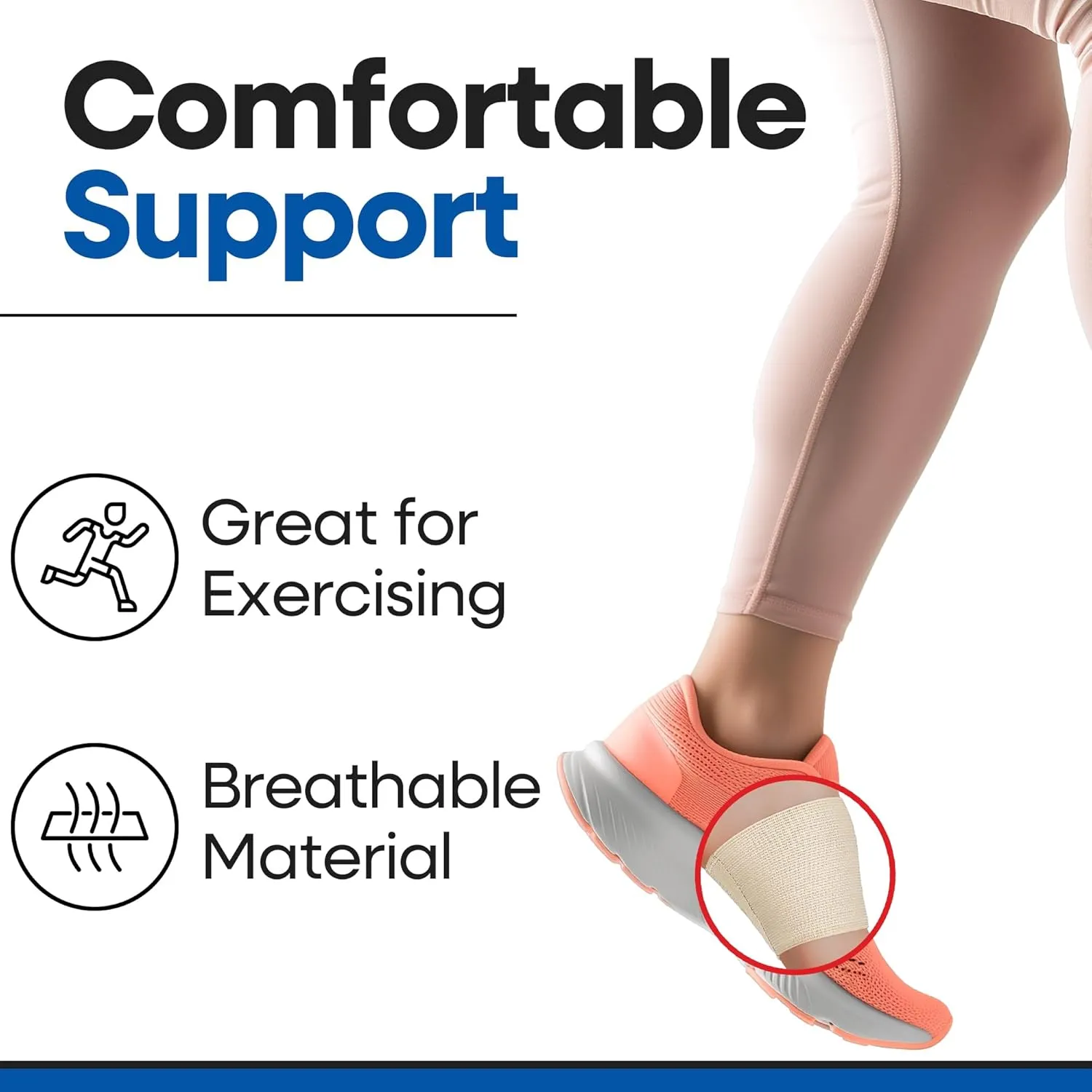 Arch Supports for Plantar Fasciitis Relief | Compression Sleeve Foot Brace For Heel Pain, Bone Spurs, Flat Feet, High Arches | Copper Infused Arch Support Bands for Women & Men Over Socks Fit Most