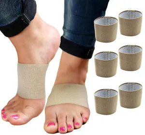 Arch Supports for Plantar Fasciitis Relief | Compression Sleeve Foot Brace For Heel Pain, Bone Spurs, Flat Feet, High Arches | Copper Infused Arch Support Bands for Women & Men Over Socks Fit Most