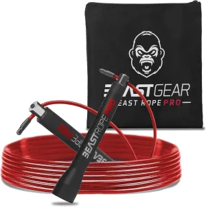 Beast Gear Pro Speed Jump Rope - Professional Fitness Jump Ropes for Women and Men - Skipping Rope for Exercise, Boxing, MMA, HIIT Workout, Strength Training, and Double Unders