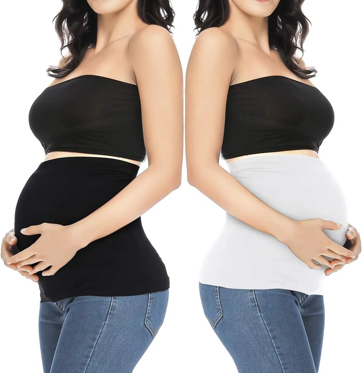 Belly Bands for Pregnant Women Maternity Band for Pants Postpartum Belly Band Pregnancy Band for Jeans