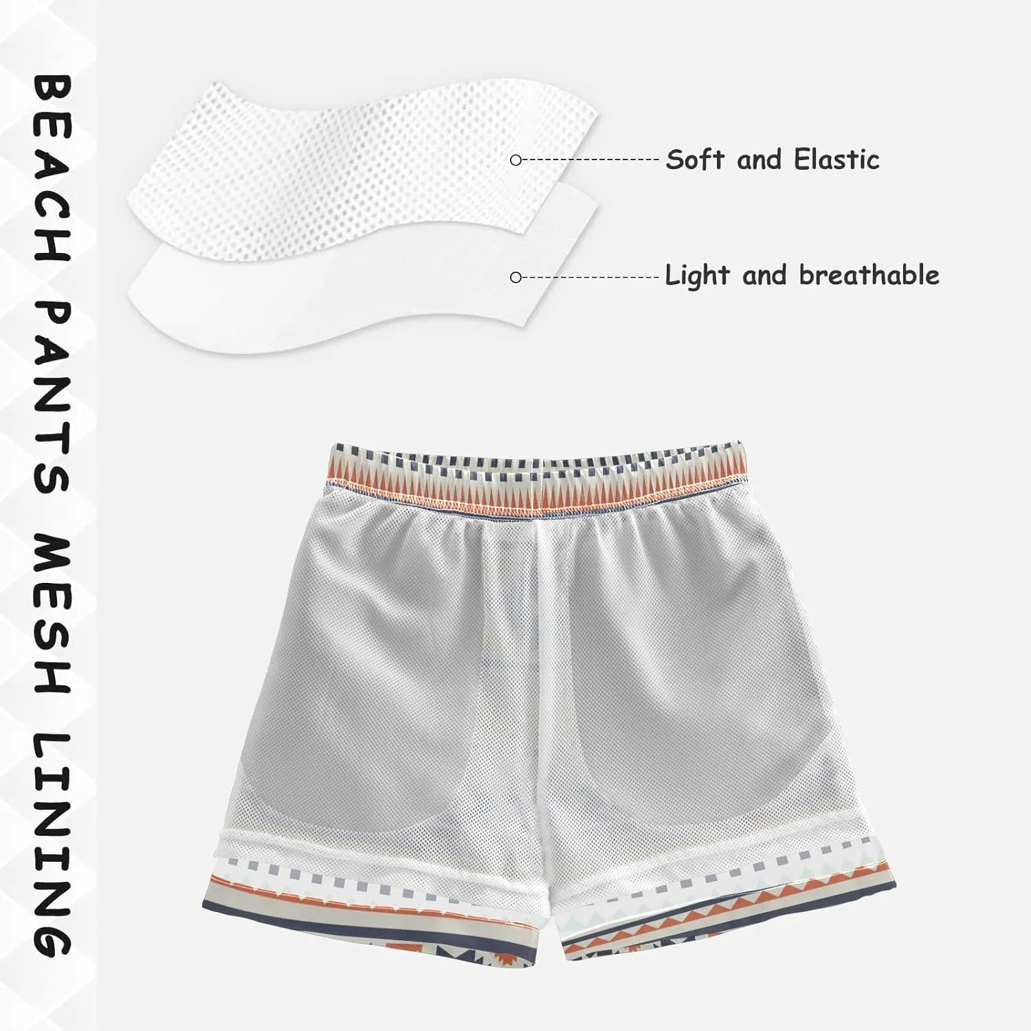 Boy Swim Trunks Quick Dry Swimsuit Bathing Suits Beach Board Shorts with Mesh Lining 8-16Years