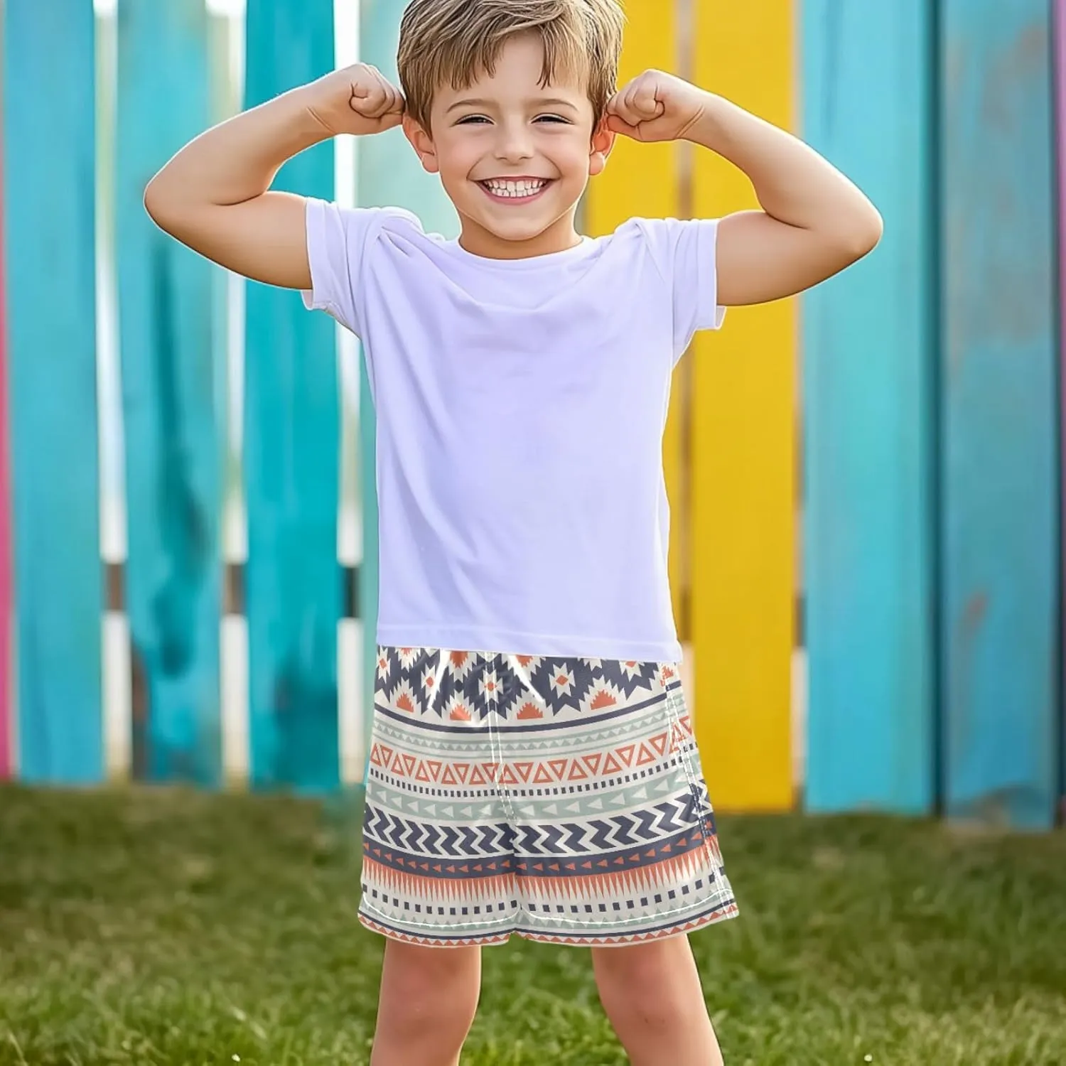 Boy Swim Trunks Quick Dry Swimsuit Bathing Suits Beach Board Shorts with Mesh Lining 8-16Years