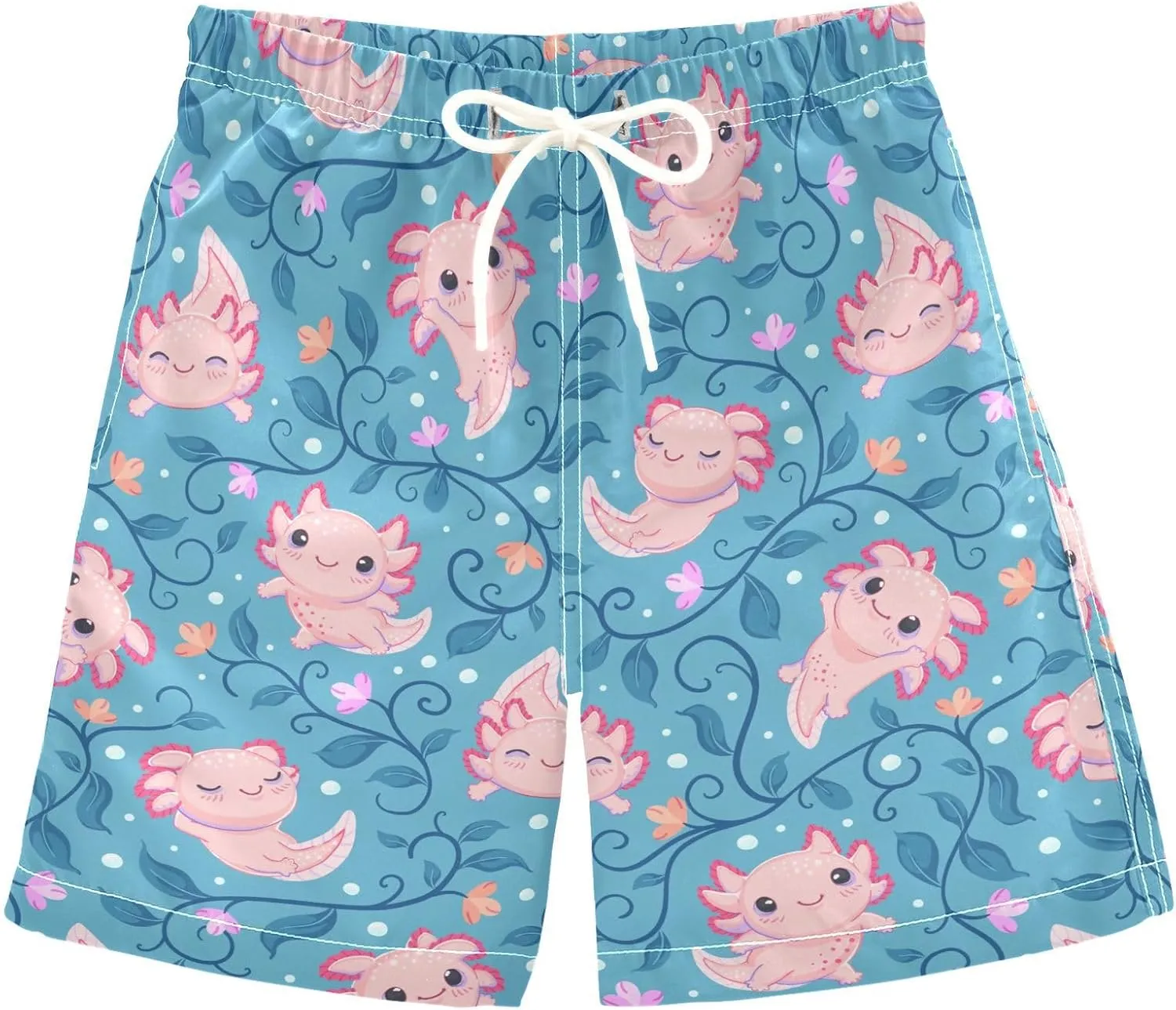 Boy Swim Trunks Quick Dry Swimsuit Bathing Suits Beach Board Shorts with Mesh Lining 8-16Years