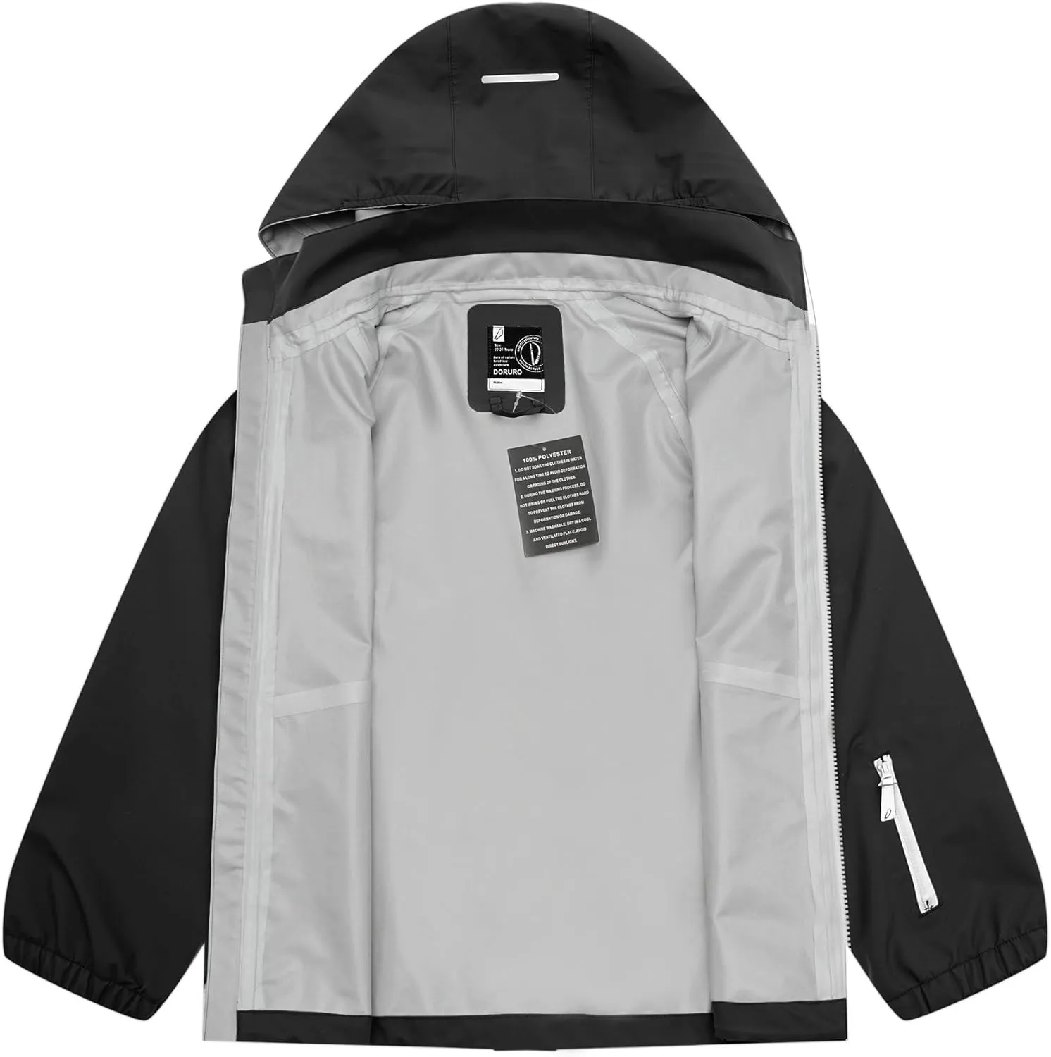 Boys Soft Shell Rain Jacket Lightweight Hiking Jacket Waterproof Windbreaker Outerwear for Kids