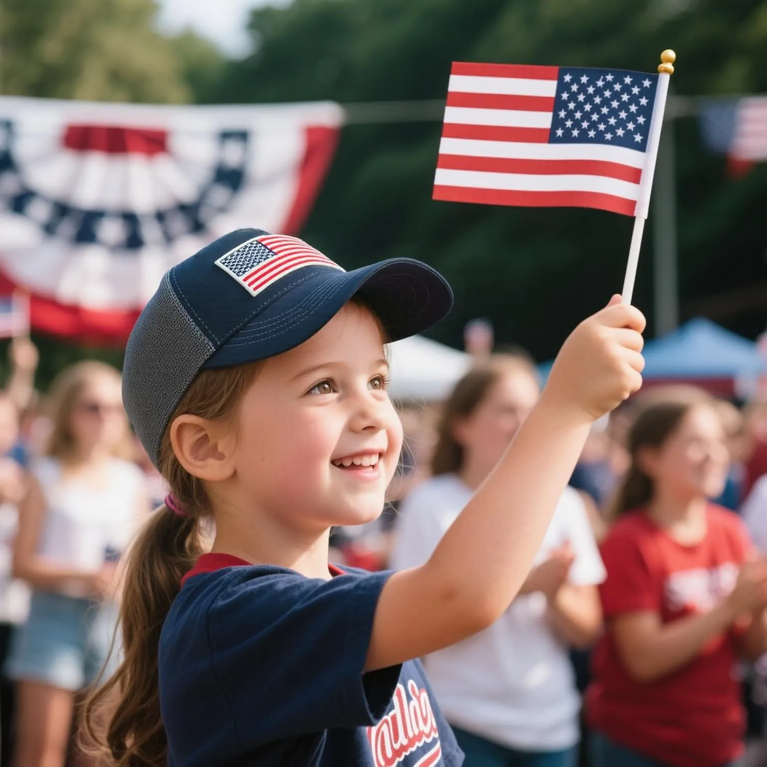Boys Trucker Hat, Toddler American Flag Snapback Mesh Baseball Caps for Kids Age 2-6