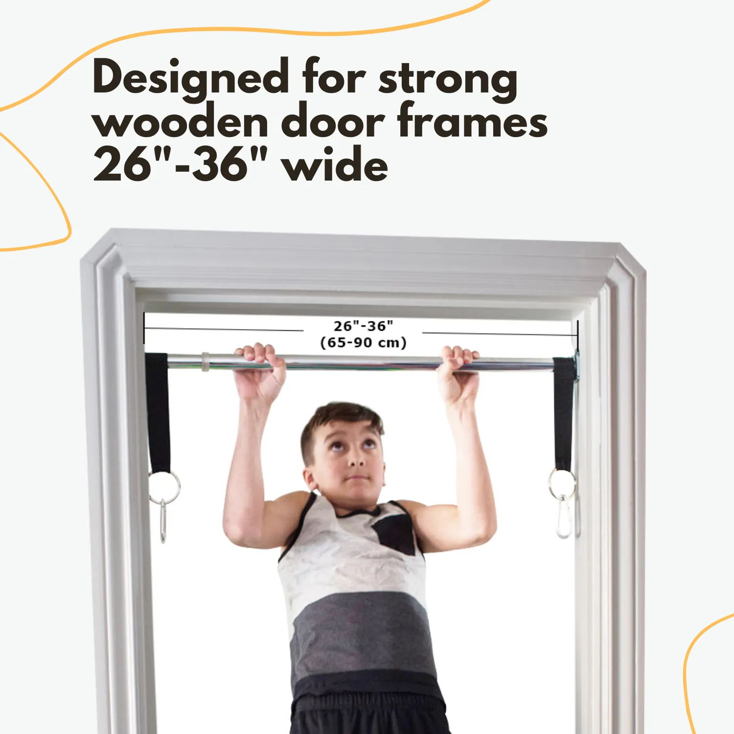 Doorway Swing Support Bar with Straps