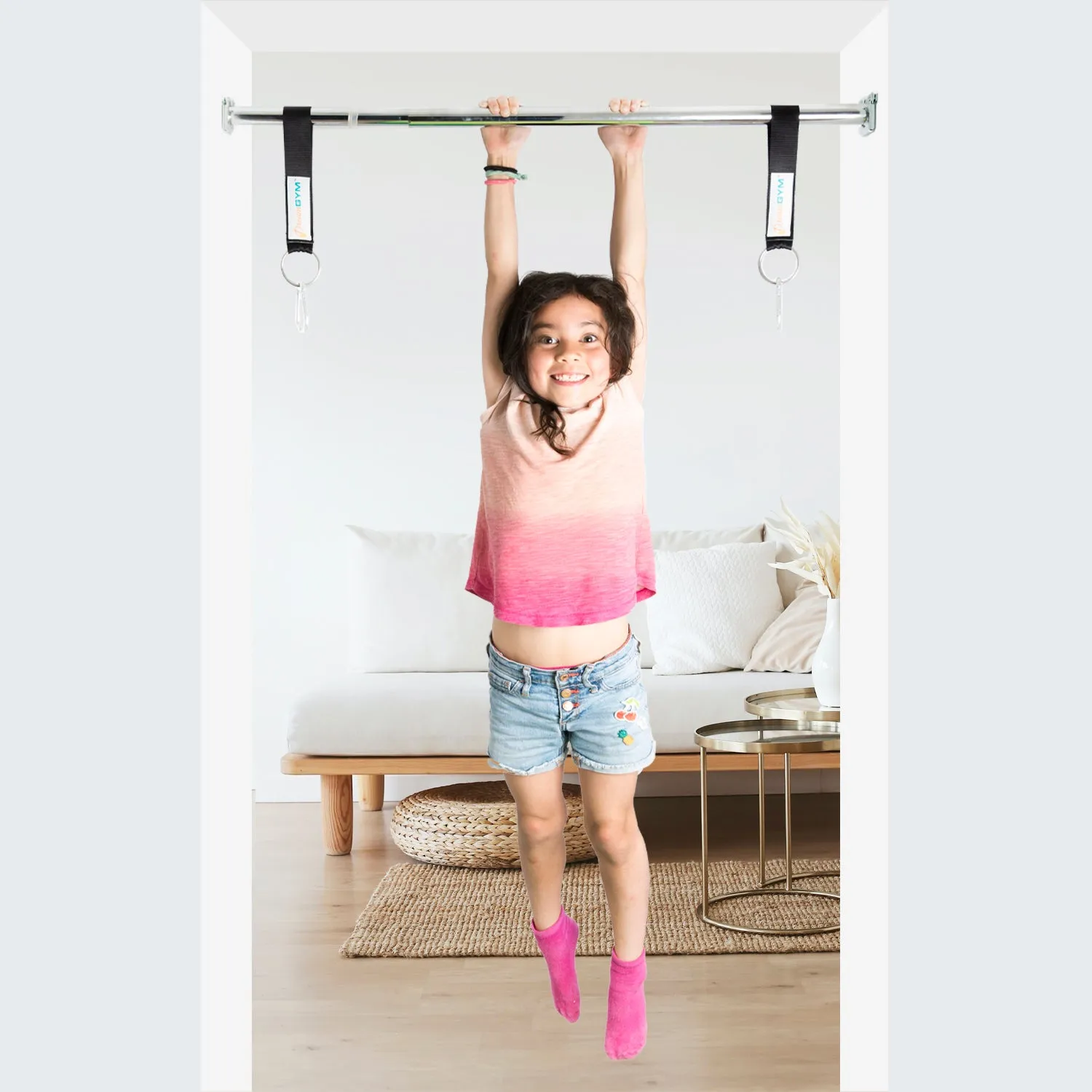 Doorway Swing Support Bar with Straps