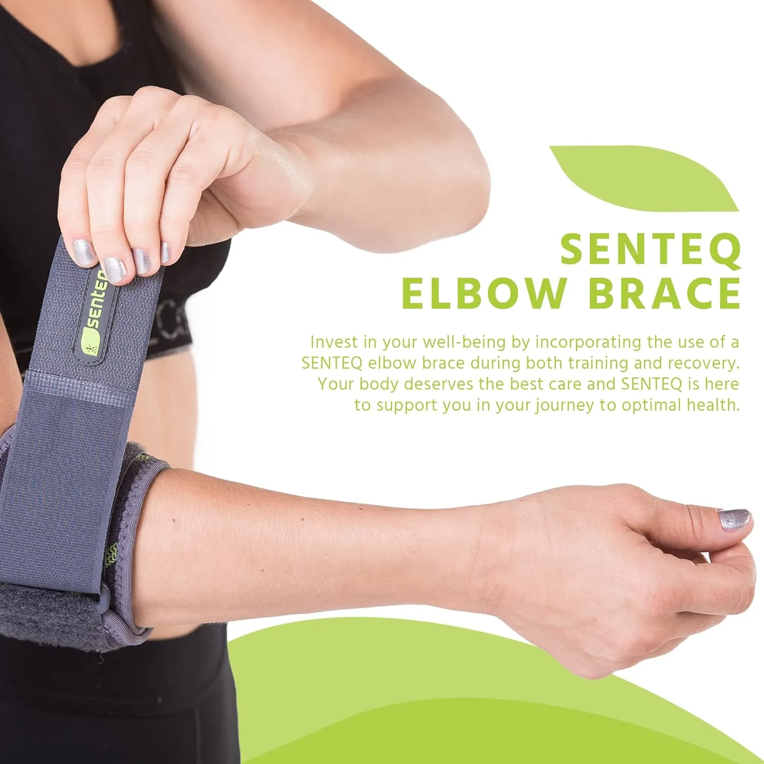 Elbow Brace Support Strap - Forearm Compression Sleeve, Tennis Elbow Brace for Men and Women, Fit Wrap Band for Weightlifting, Tennis, Golf Pressure Relief & Sports Injury Recovery, 1ct, 1-Pack