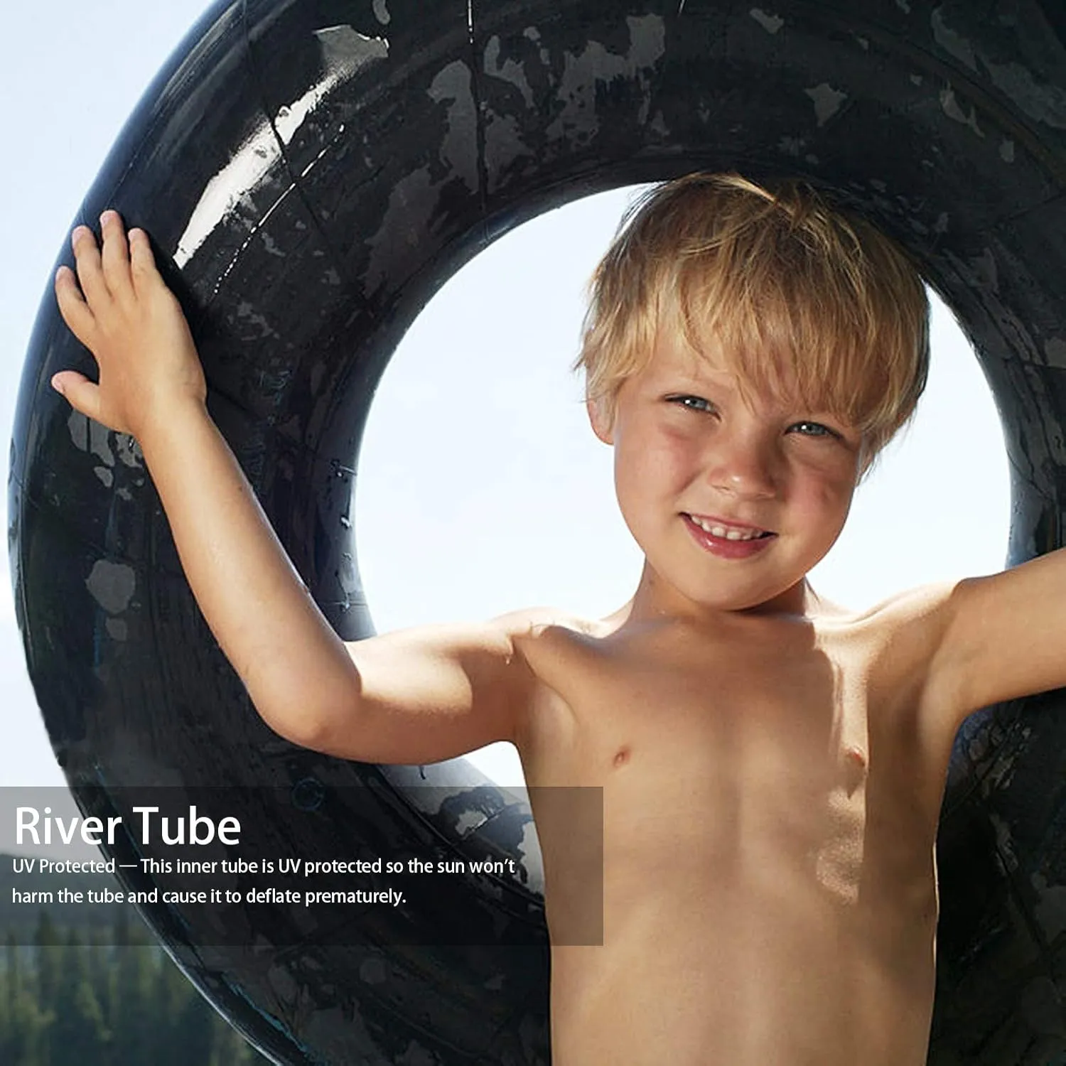 Heavy-Duty Inflatable Float - River & Snow Tube, Swim & Sledding, Pool Closing Inner Tube