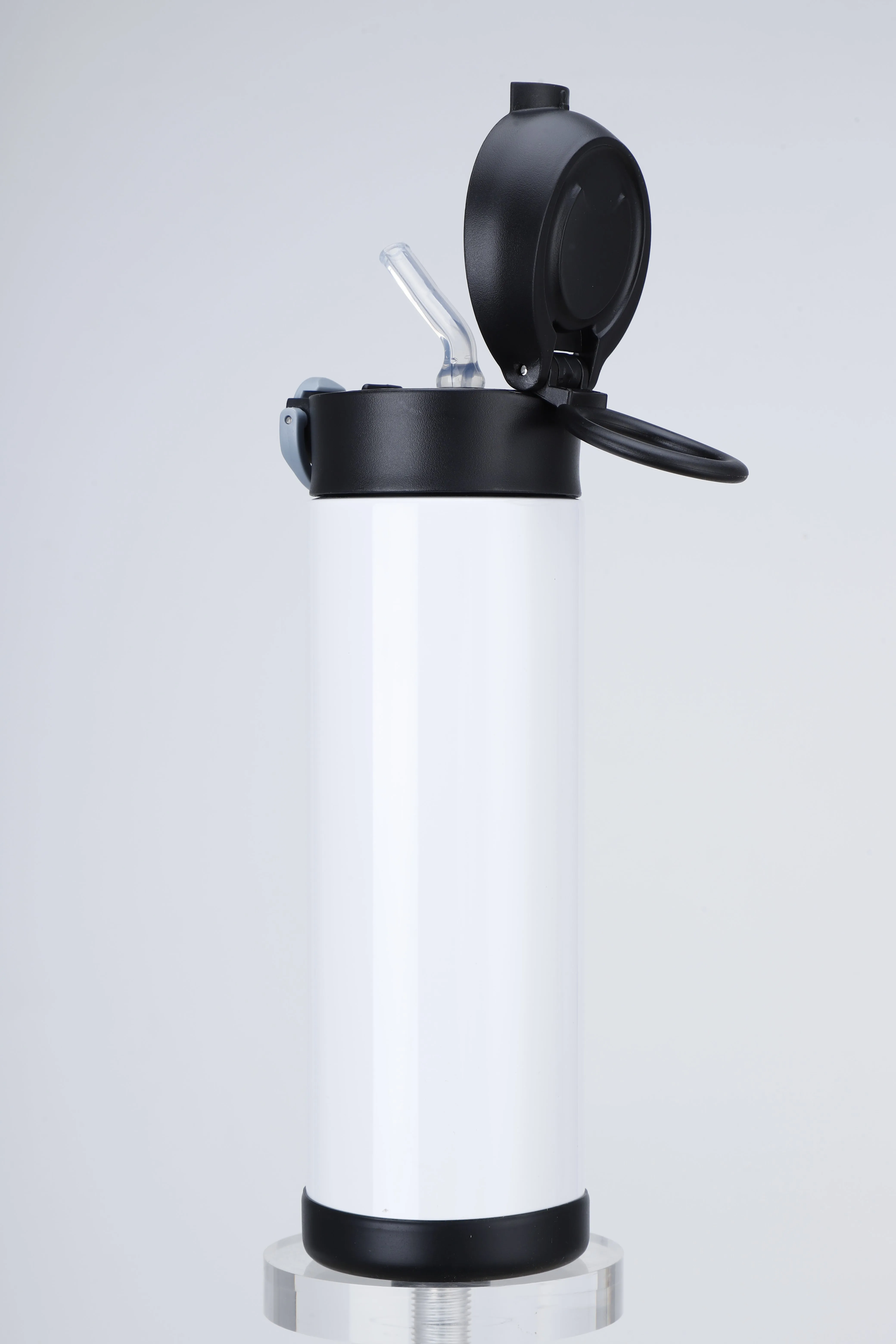 Kids Water Bottle with Straw -500ml -Black