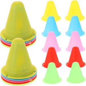 Kisangel 20pcs Training Cones for Roller Skating Practice Tapered Obstacle Markers for Skill Development Portable Agility Cones for Outdoor Sports Activities Beginner-Friendly