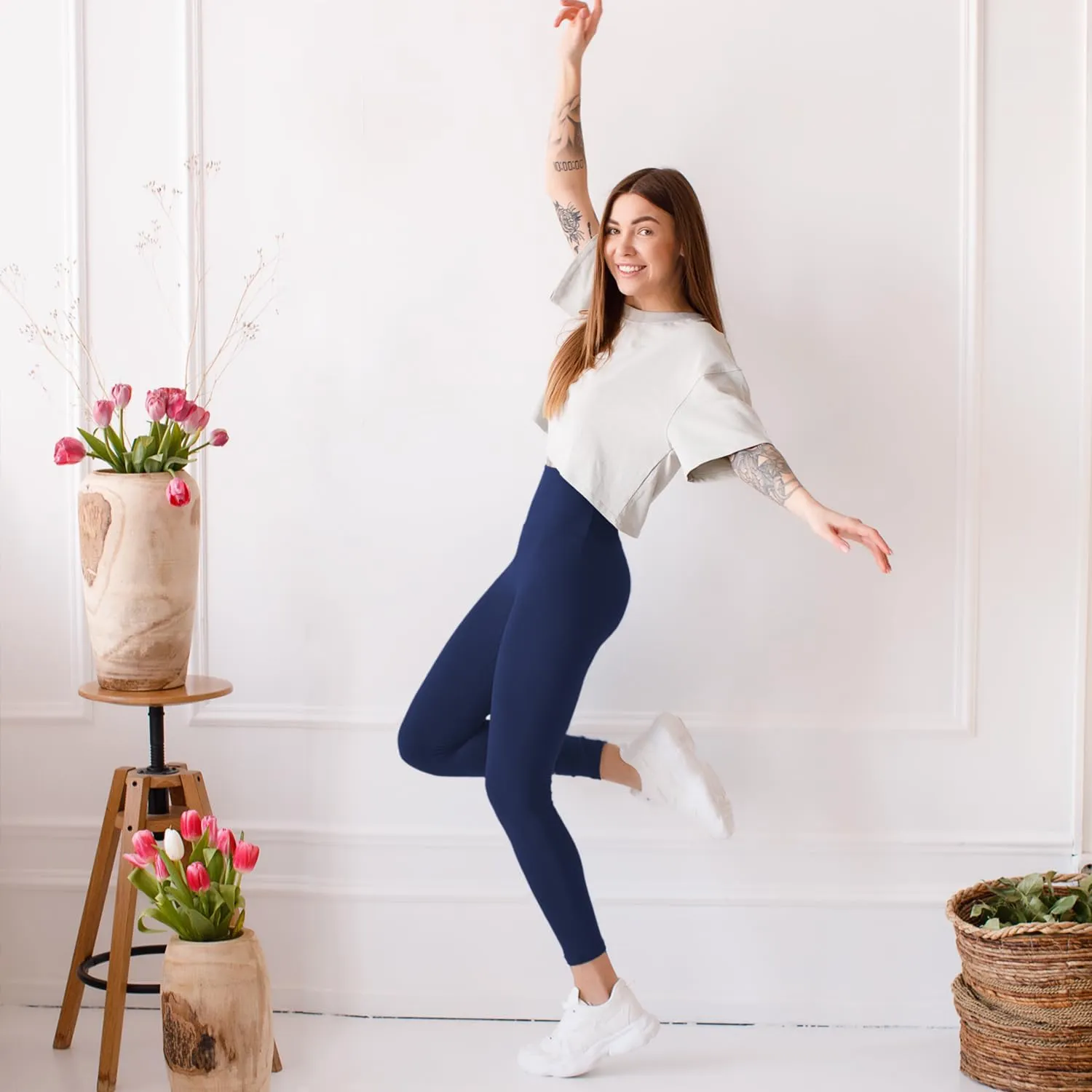 Leggings for Women - High Waisted Workout Leggings for Women Running Exercise