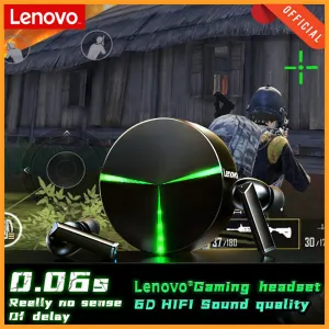 Lenovo GM1 Gaming Earphones with Mic  Bluetooth Gamer Headphones 60ms Low Latency TWS Earbuds Gaming Headset for PUBG Stereo