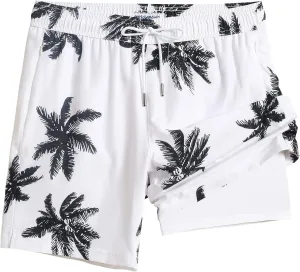 maamgic 2 in 1 Mens Swim Trunks 7 Inch Swim Shorts Swim Suits Board Shorts