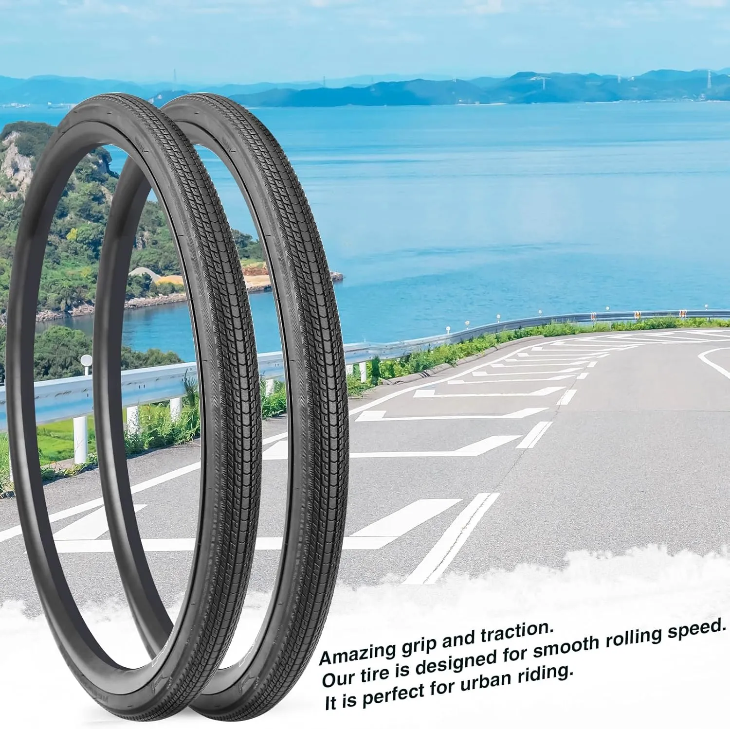 MEGHNA Road Bike Tire 700C Foldable Replacement 700 x 28C/32C/35C Tire Road Racing Fast Rolling for Road Bicycle Fixed Gear Bike Hybrid Commuter Bike