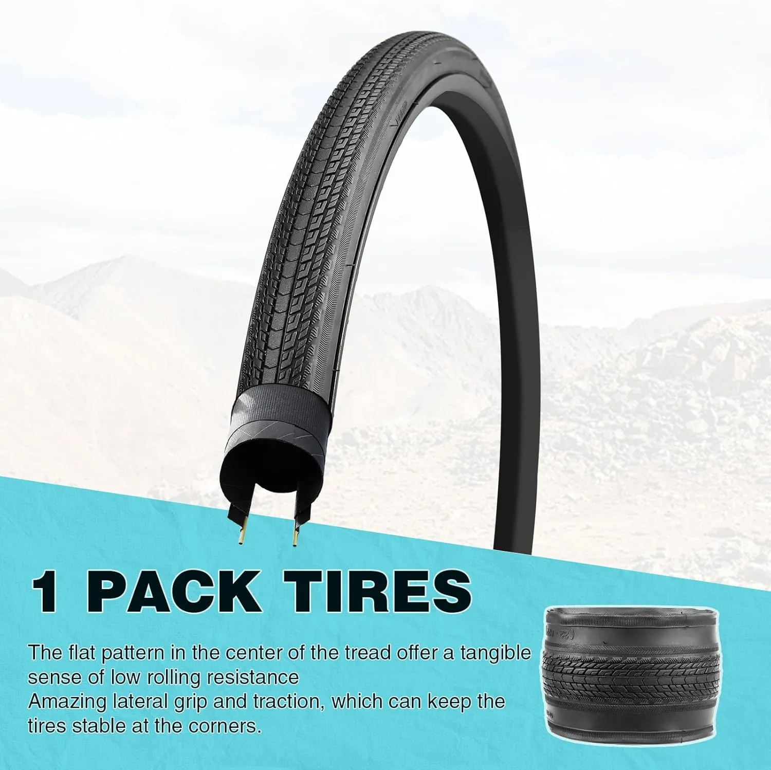 MEGHNA Road Bike Tire 700C Foldable Replacement 700 x 28C/32C/35C Tire Road Racing Fast Rolling for Road Bicycle Fixed Gear Bike Hybrid Commuter Bike