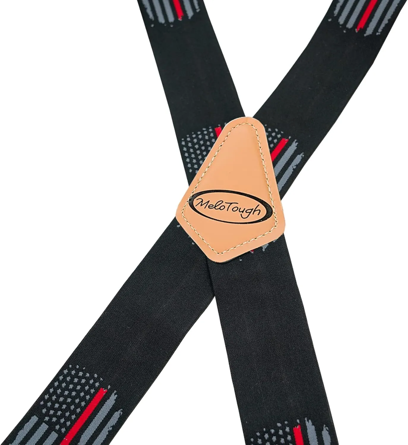 MELOTOUGH Men's Suspenders Fully Elastic 2 inch Wide X back Heavy Duty Work Suspenders