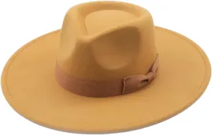 Men Women Winter Wool Fedoras Big Wide Brim Wedding Church Jazz Hats