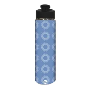 Metal Water Bottle for Birthday Return Gifts Ideas - Blue Pattern