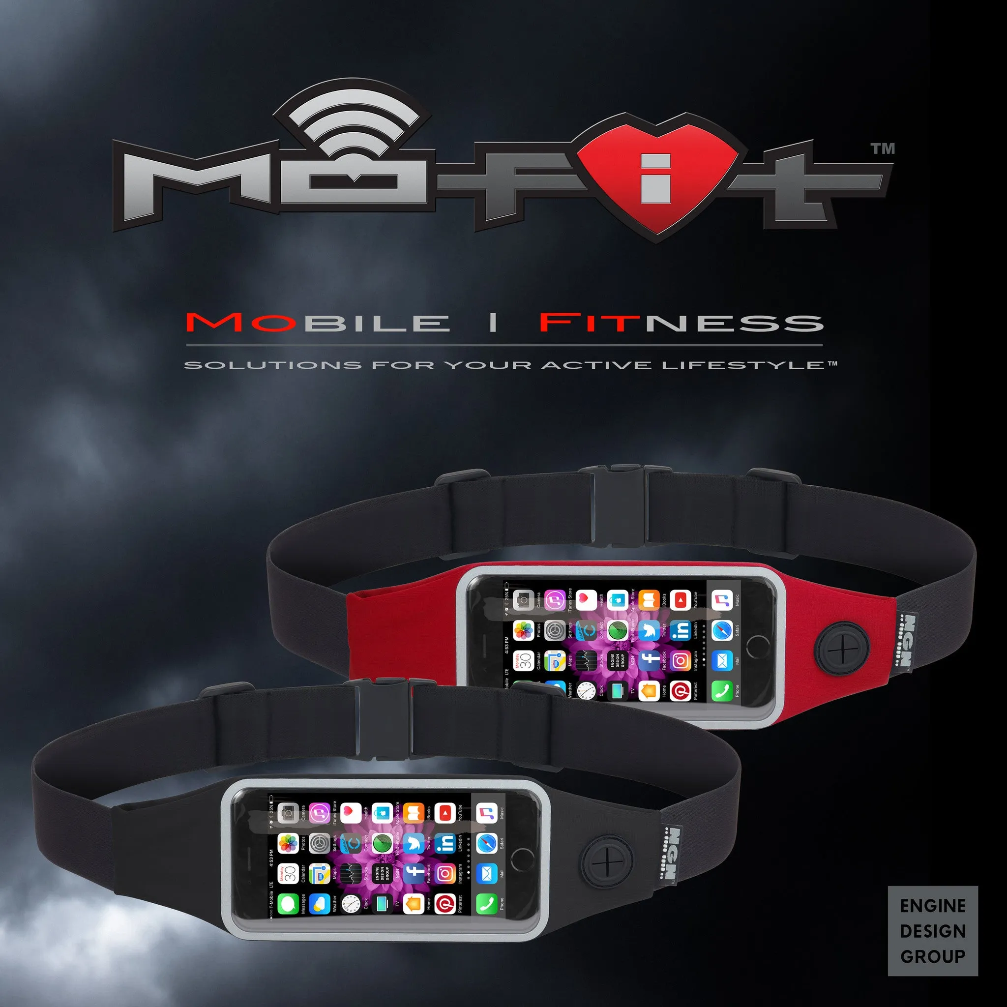 Mo-Fit® Waist Pack / Running Belt for iPhone, Android and most Smartphones | Peacock