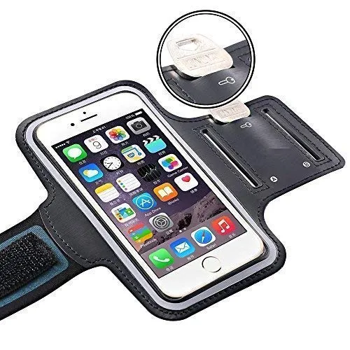 Mobile Phone Armband cell phone Arm band for Running Workout Water Resistant Holder Adjustable for Men Women Black Sports Arm Band Case
