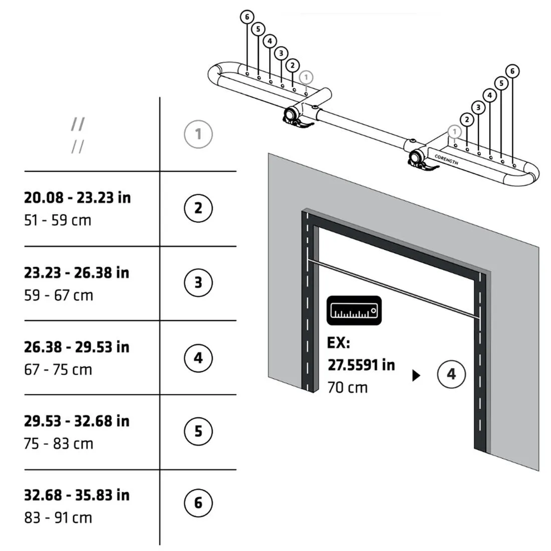 No-Screw Doorway Weight Training Pull-Up Bar
