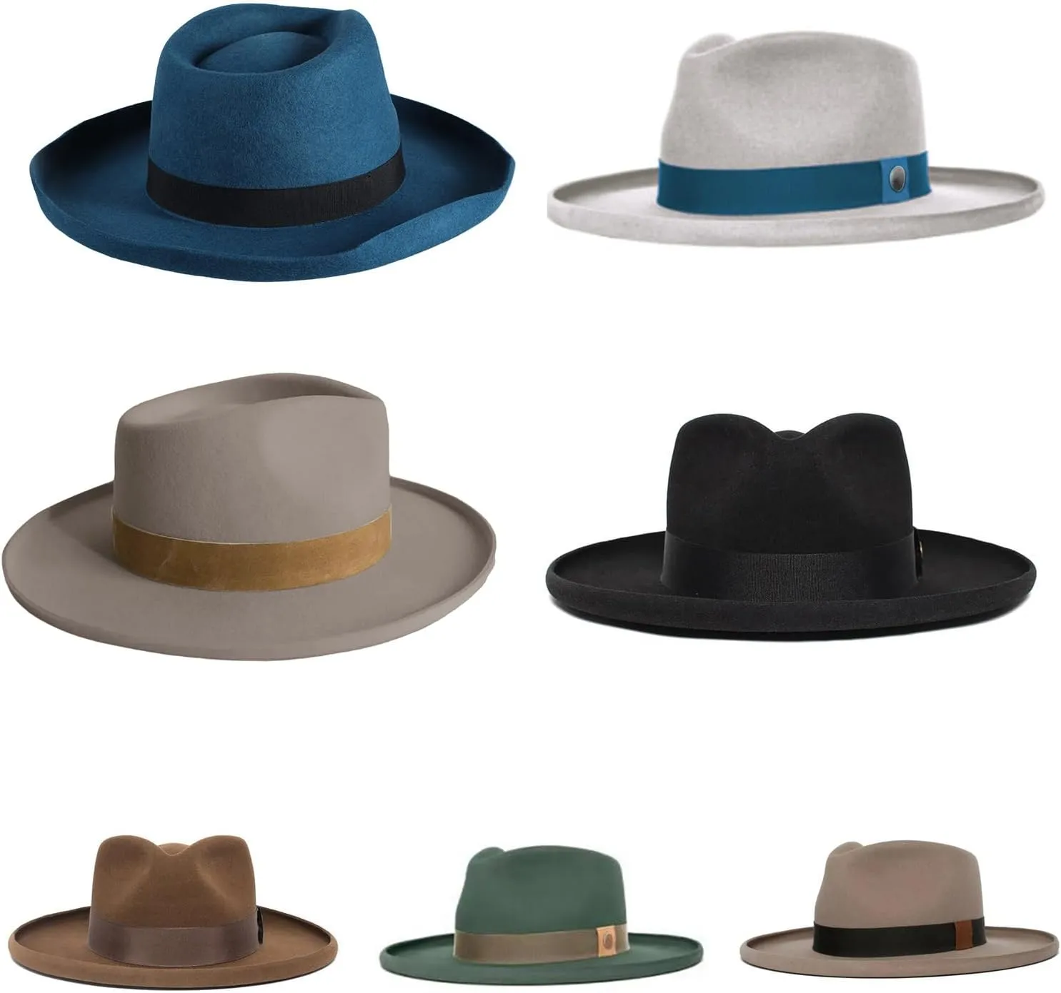 Old-Fashioned Top Hat Western Wide-Brimmed Hat for Women Man Casual Wear Western Fedoras Man Women Unisex Wear