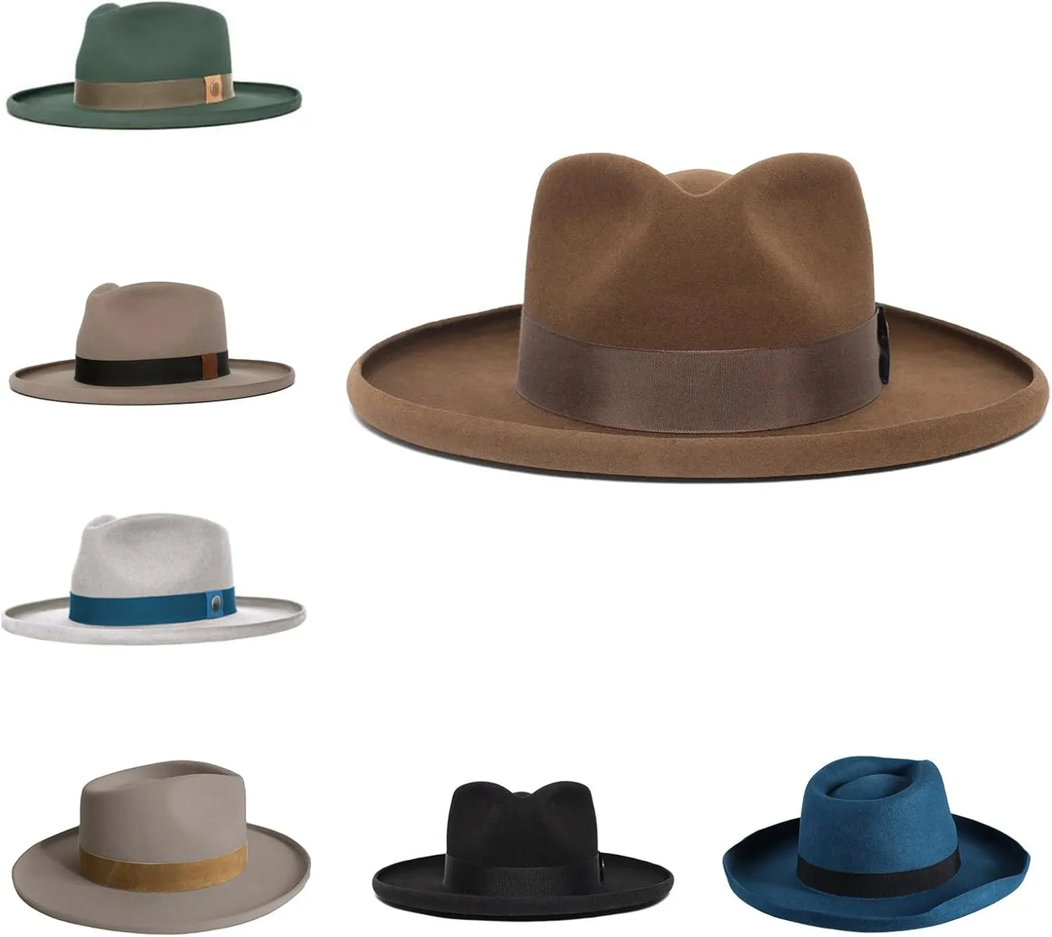 Old-Fashioned Top Hat Western Wide-Brimmed Hat for Women Man Casual Wear Western Fedoras Man Women Unisex Wear
