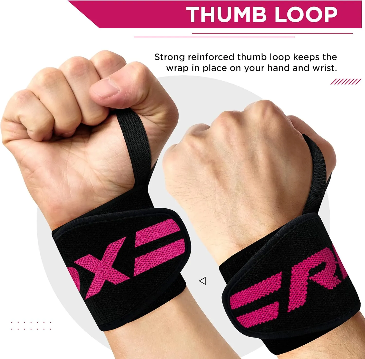 RDX Wrist Wraps for Weightlifting (Pair), IPL USPA Approved, Elasticated 18 Cotton Straps Support with Thumb Loop, Gym Wrap for Weight Lifting Powerlifting Competition Strength Training Bodybuilding