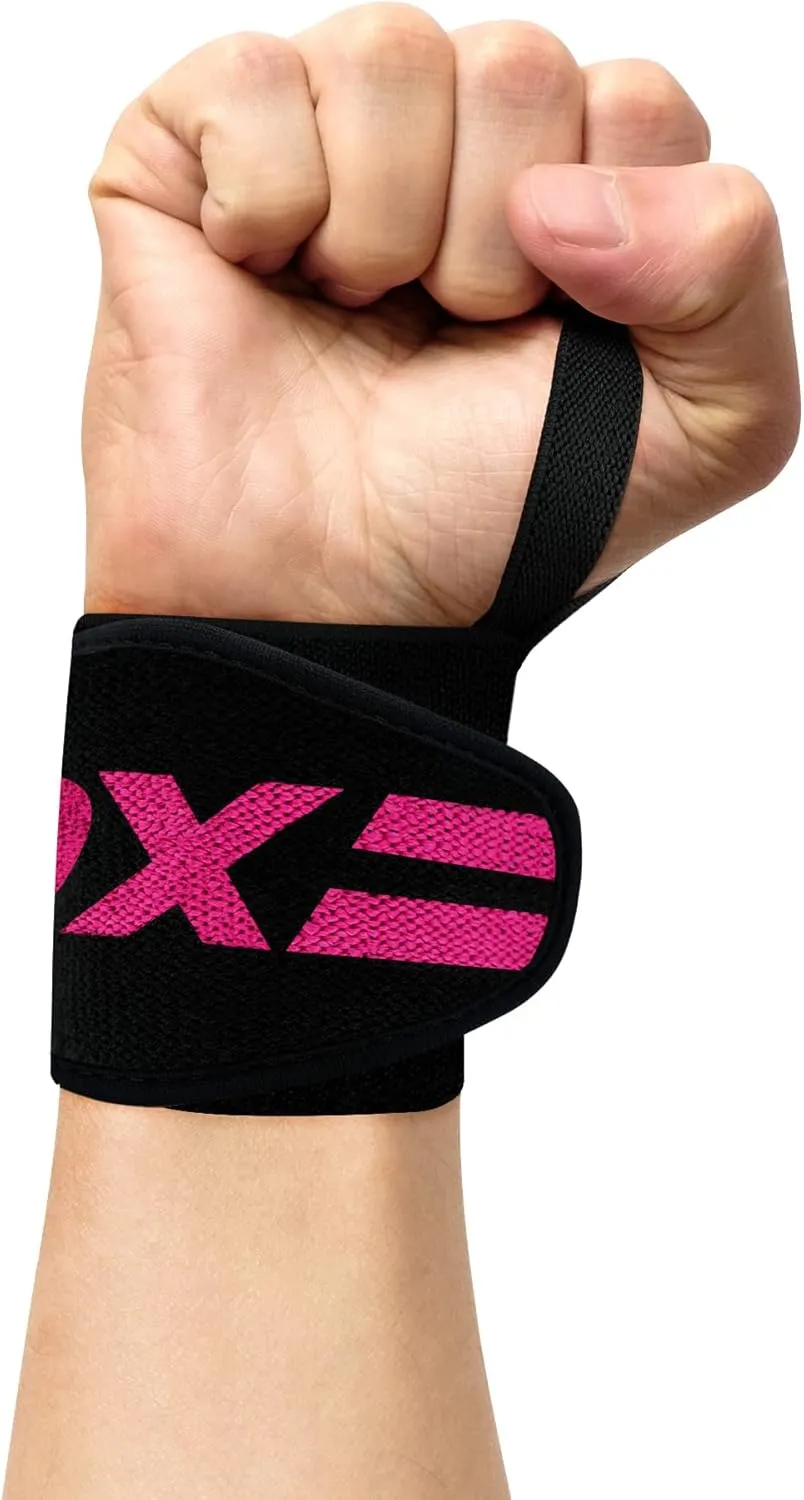 RDX Wrist Wraps for Weightlifting (Pair), IPL USPA Approved, Elasticated 18 Cotton Straps Support with Thumb Loop, Gym Wrap for Weight Lifting Powerlifting Competition Strength Training Bodybuilding