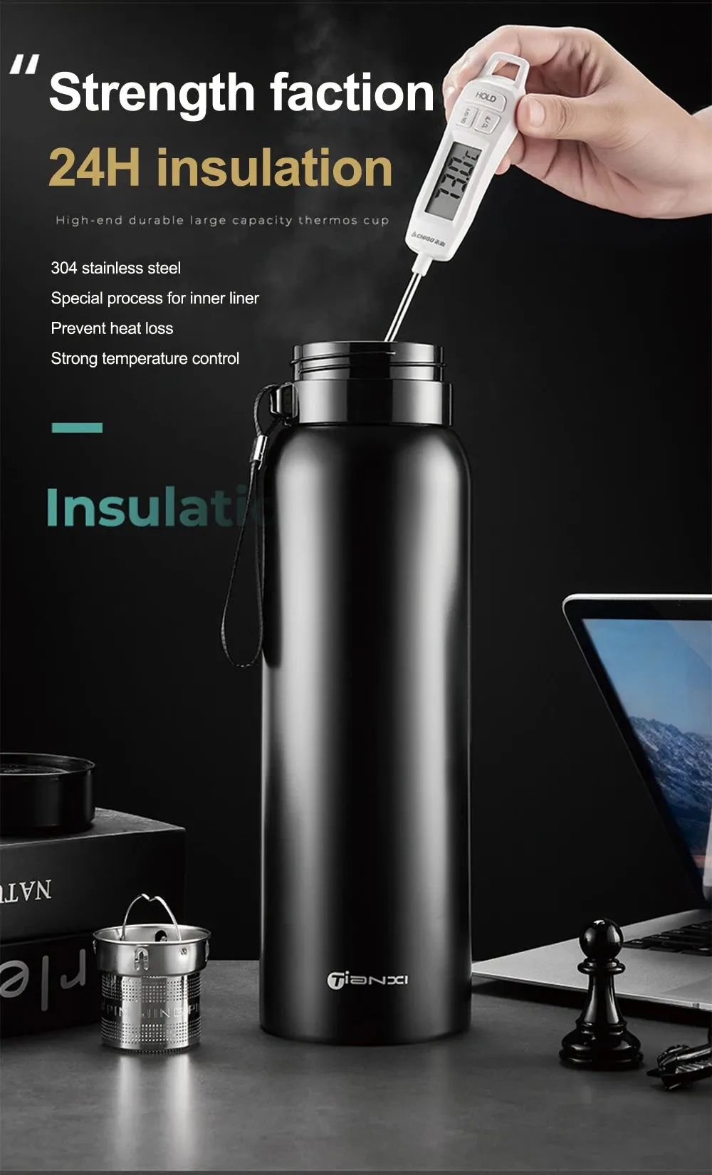 Smart Stainless Thermos-Hot & Cold