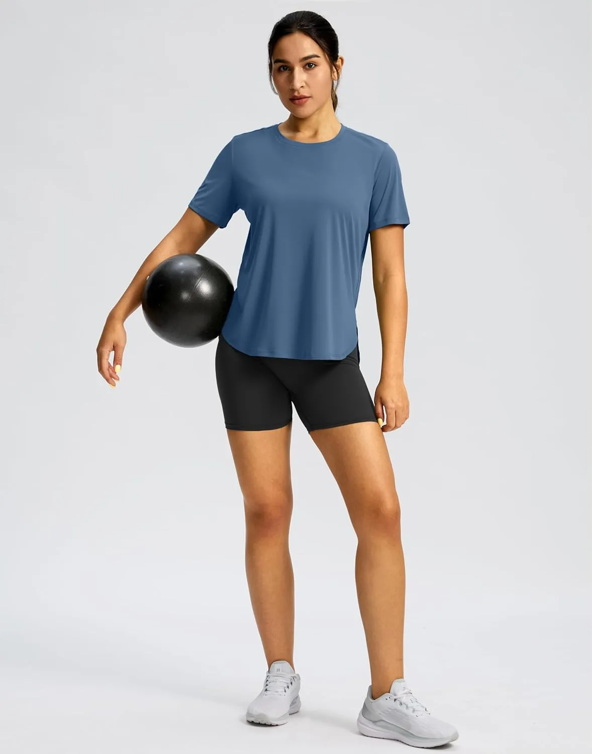 Soothfeel Women's Short Sleeve Workout Shirts UPF 50  Sun Protection Breathable Athletic Tee Tops Gym Running Yoga T-Shirts