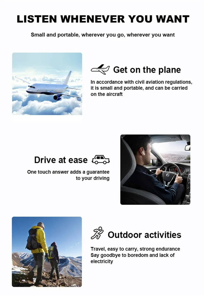 Touch Control Wireless Headphone Bluetooth Earphones Sport Earbuds For Huawei Iphone OPPO Xiaomi TWS Music Headset