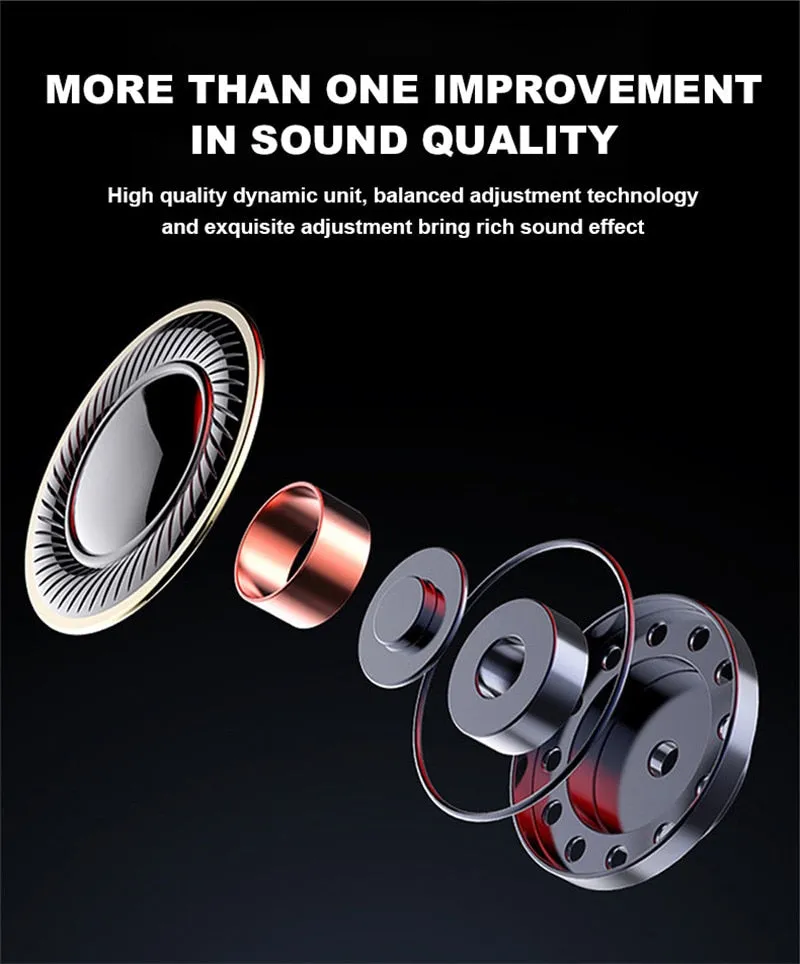 Touch Control Wireless Headphone Bluetooth Earphones Sport Earbuds For Huawei Iphone OPPO Xiaomi TWS Music Headset