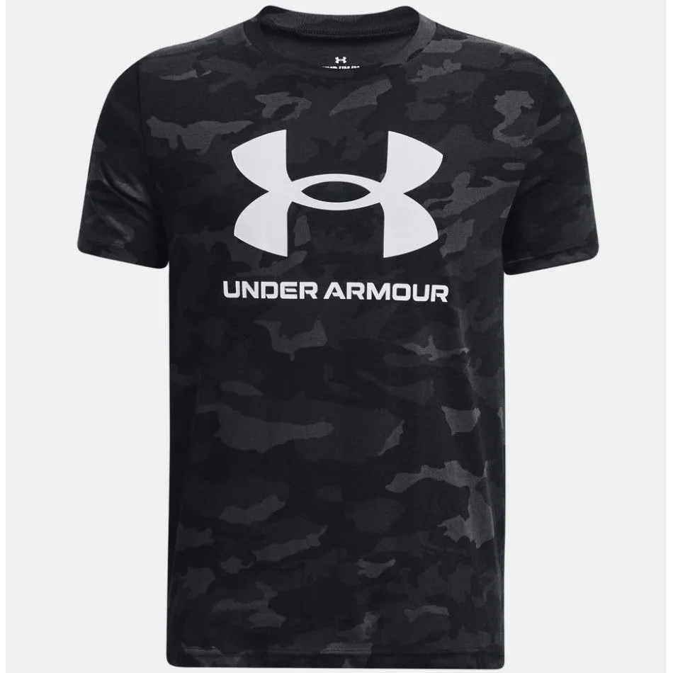 Under Armour Boys Sportstyle Logo SS T-shirt Black