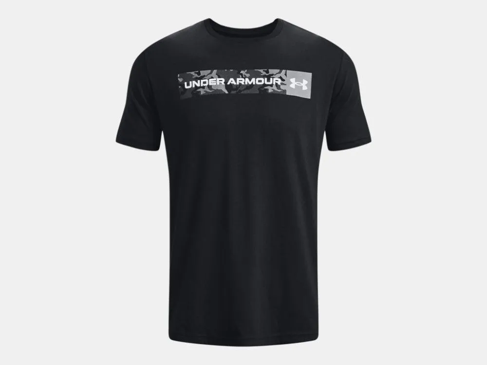 Under Armour Mens Camo Chest Stripe Short Sleeve T-Shirt