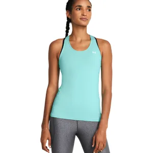 Under Armour Womens HeatGear Armour Racer Tank Radial Turquoise/White