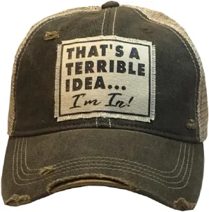 VINTAGE LIFE Women's Distressed Funny Sayings Trucker Baseball Hats