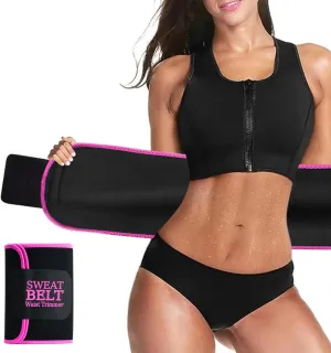 Waist Trainer for Women Lower Belly Fat, Waist Sweat Band for Women, Belly Band Sweat Belt for women,Waist Trimmer Stomach Wraps for belly Fat, Great Gym Accessories for Sauna, Workout,Fitness,Medium