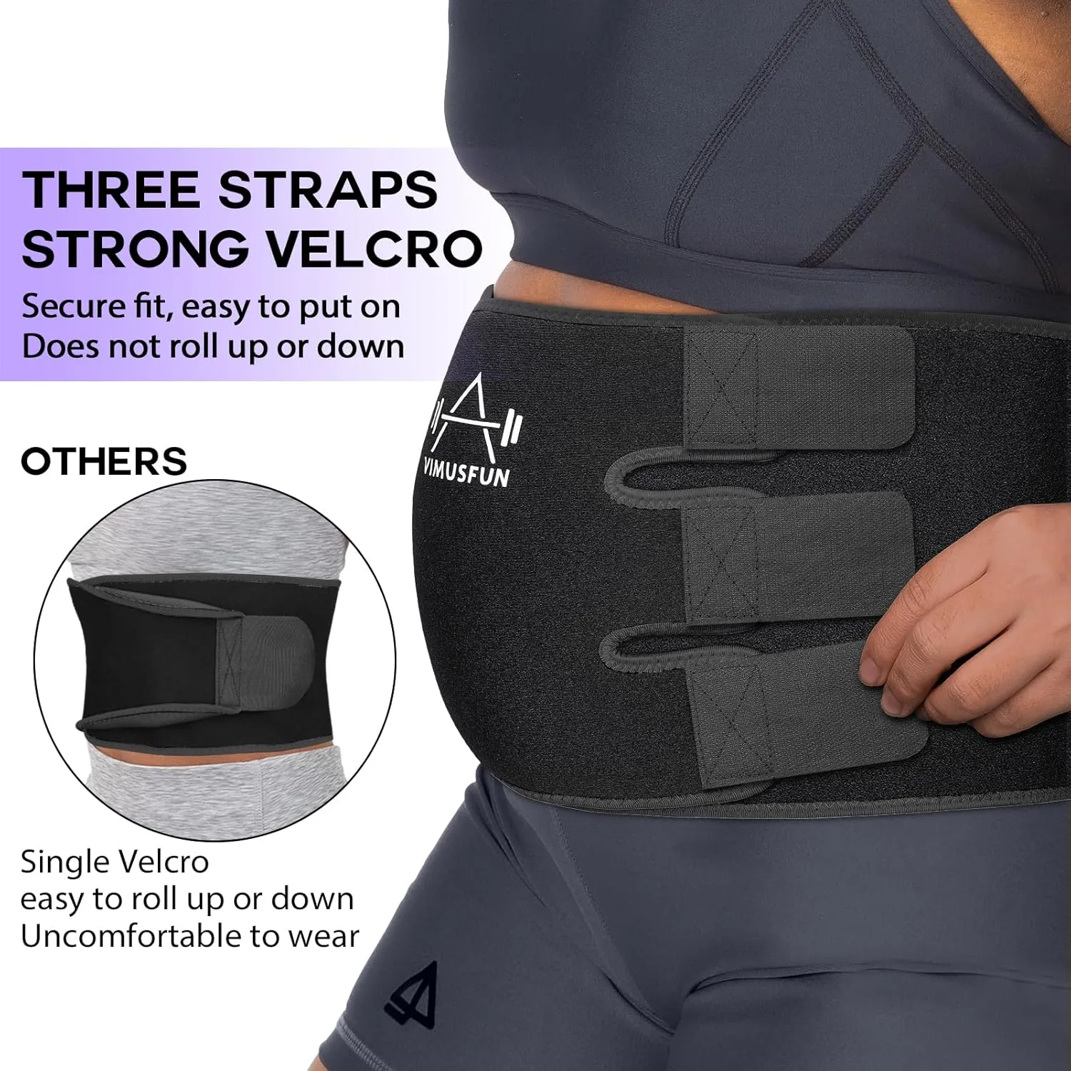 Waist Trimmer for Women Men Belly Fat, Waist Trainer Tummy Stomach Wraps, Exercise Sweat Belt Band Low Back Support