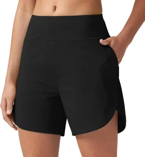 Willit Women's 5" Swim Shorts with Liner High Waisted Quick Dry Swimming Board Shorts with Pockets UPF 50 