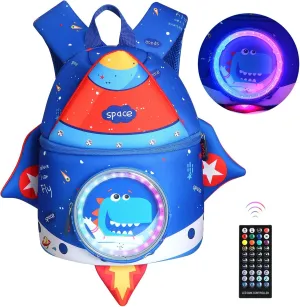 yisibo Dinosaur Hippo Kids Toddler Backpack for Boys Girls Lightweight Waterproof Preschool Travel Schoolbag for 2-7 Years